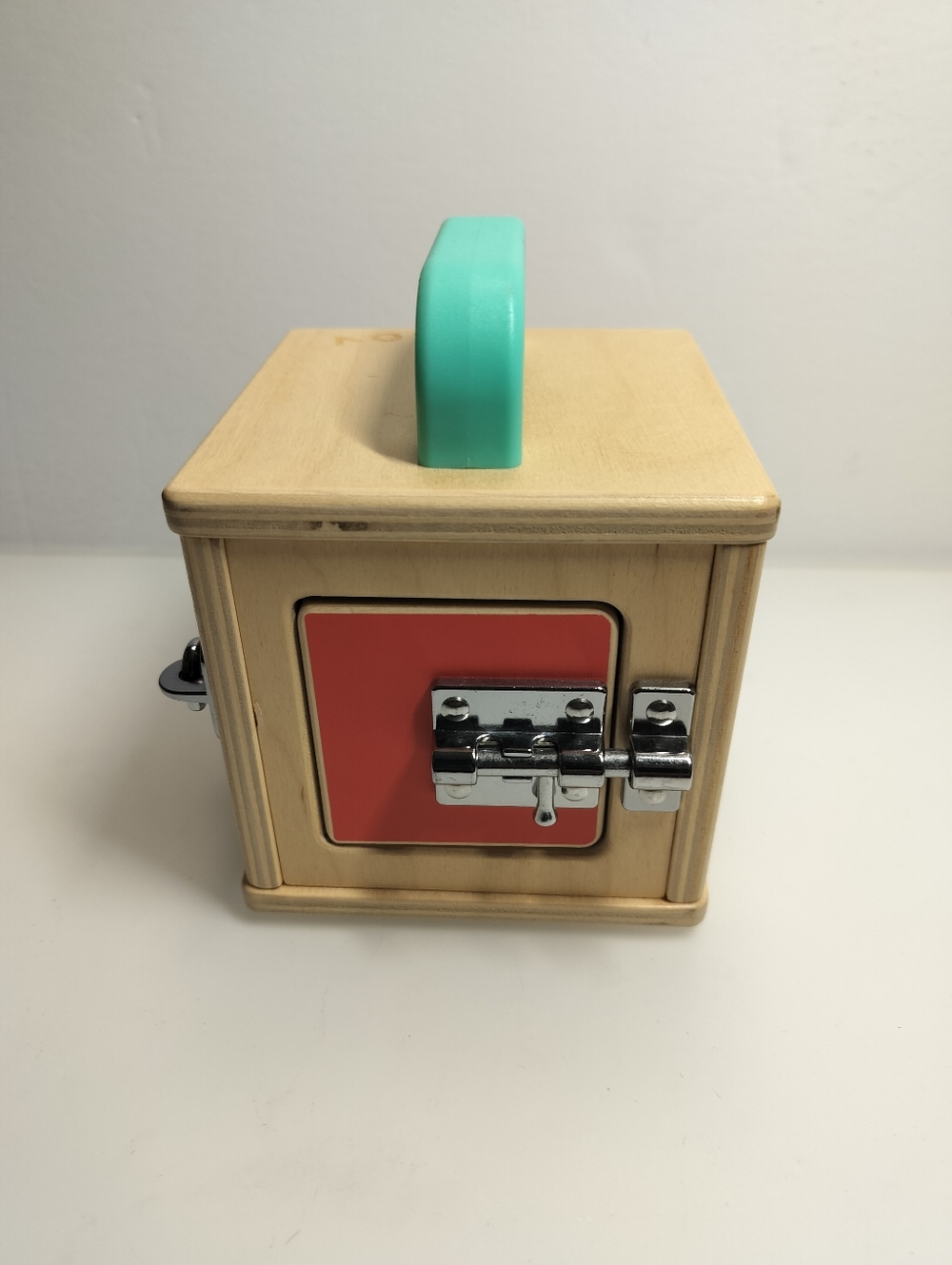 LOVEVERY Wooden Lock Box Latches The Realist Box Montessori Learning Toy GUC